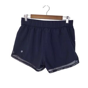 Lululemon Two with One Short in Midnight Navy/Chakra Print Blueberry Jam Size 8.